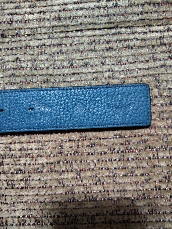 100% AUTHENTIC MCM Embossed Leather Monogram Reversible Belt - 35.5 ” Last Hole main image 11
